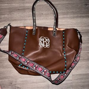 🪄Western Leather Bag with Guitar Strap - Monogrammed KBP
